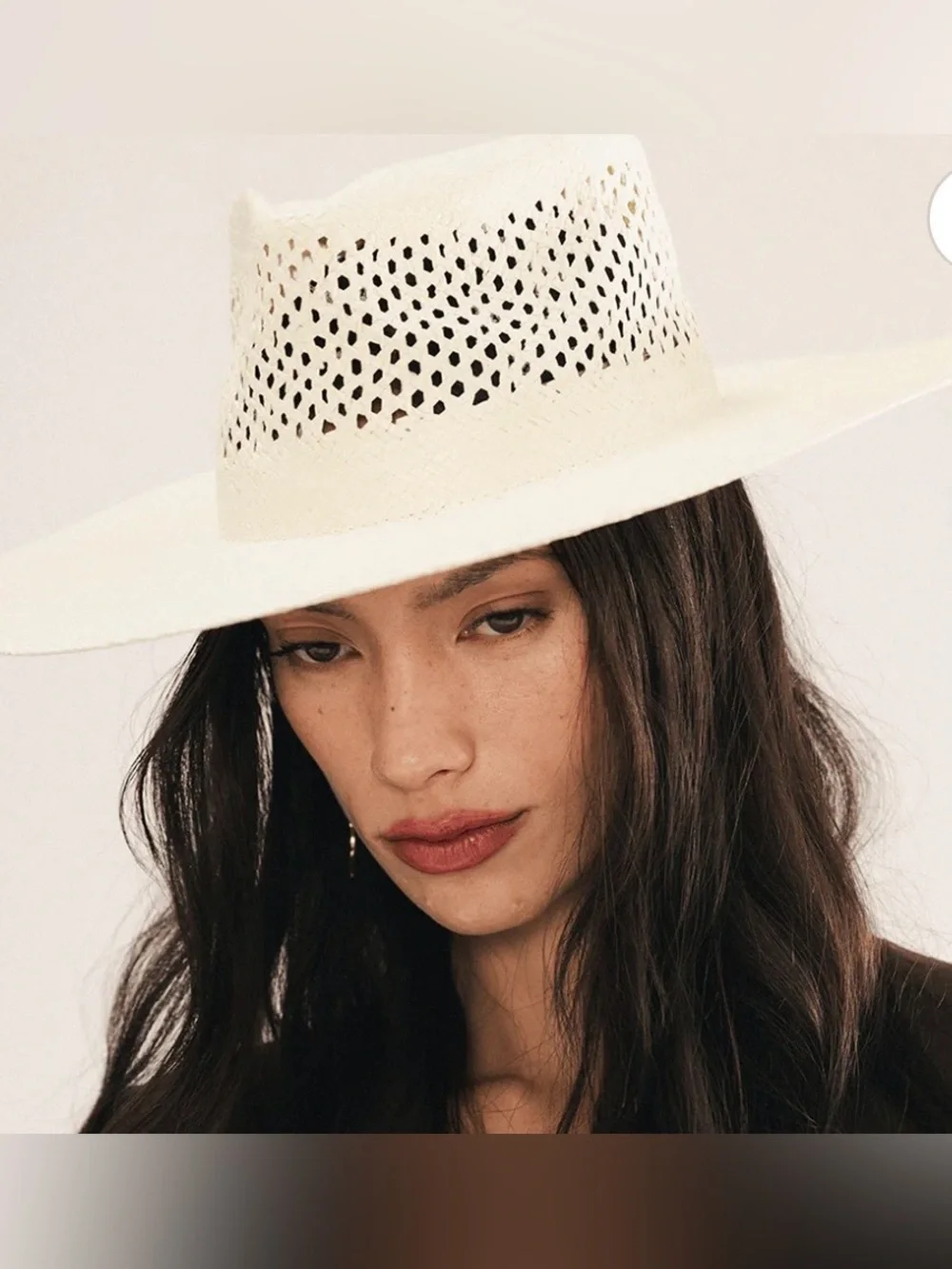 ‼️GIGI PIP‼️Nell Vented Fedora Straw Hat, Size 55 (XS)